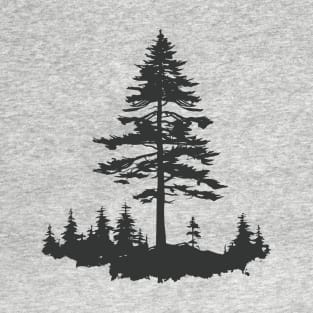 Pine Tree Gift, Trees, Camping, Hiking, Nature lovers - Dark Version T-Shirt